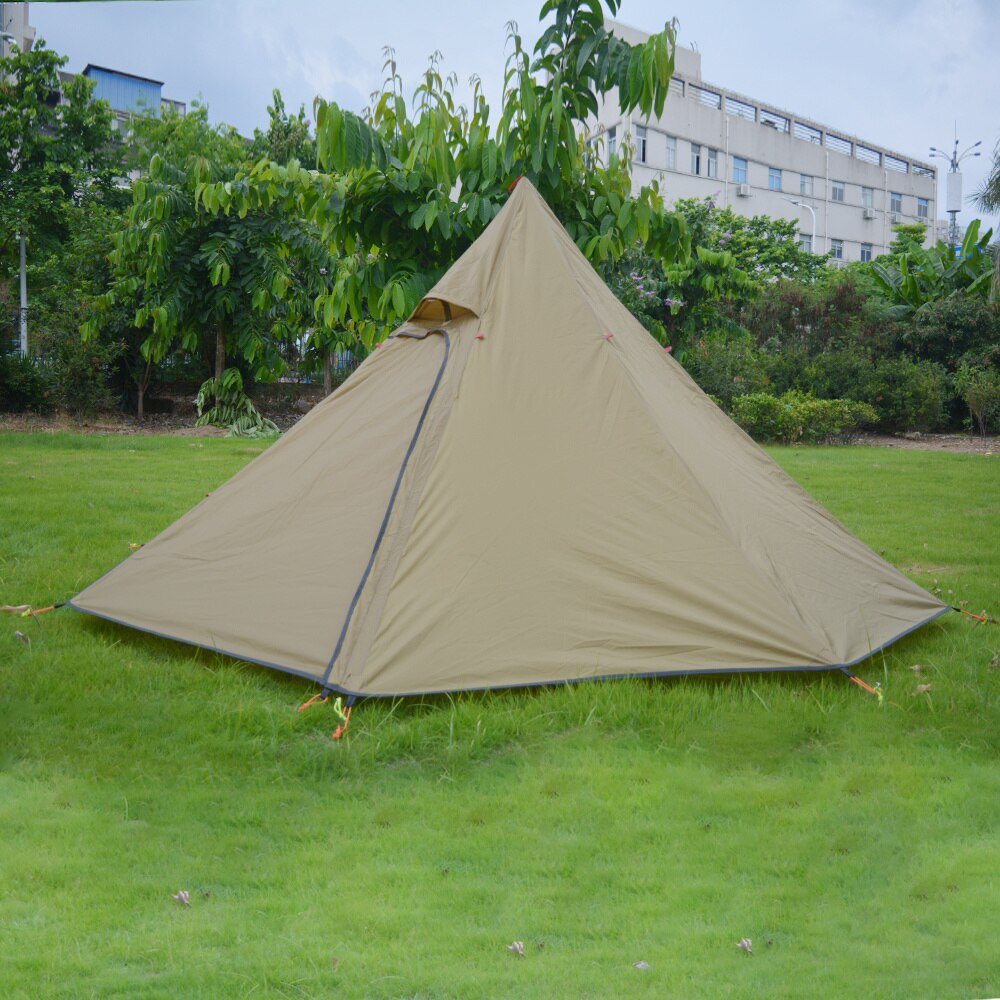 Cheap Goat Tents XC USHIO Pyramid Tent Camping Tent Travel Ultralight Outdoor Awnings Tent Shelter 4 Season Tent 1 2 Person Tent With Stove Jack Tents 